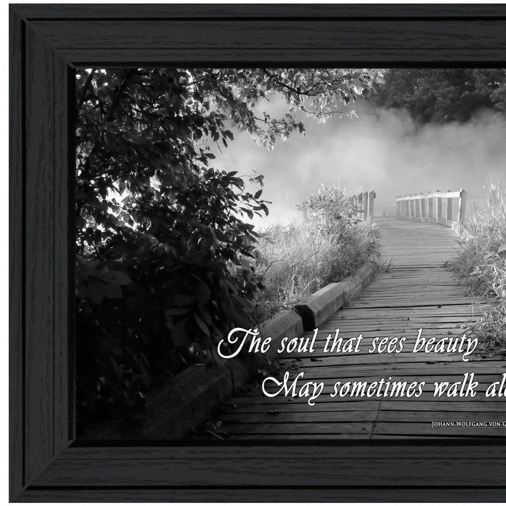 Beauty Grayscale 1 Black Framed Print Wall Art — view 6