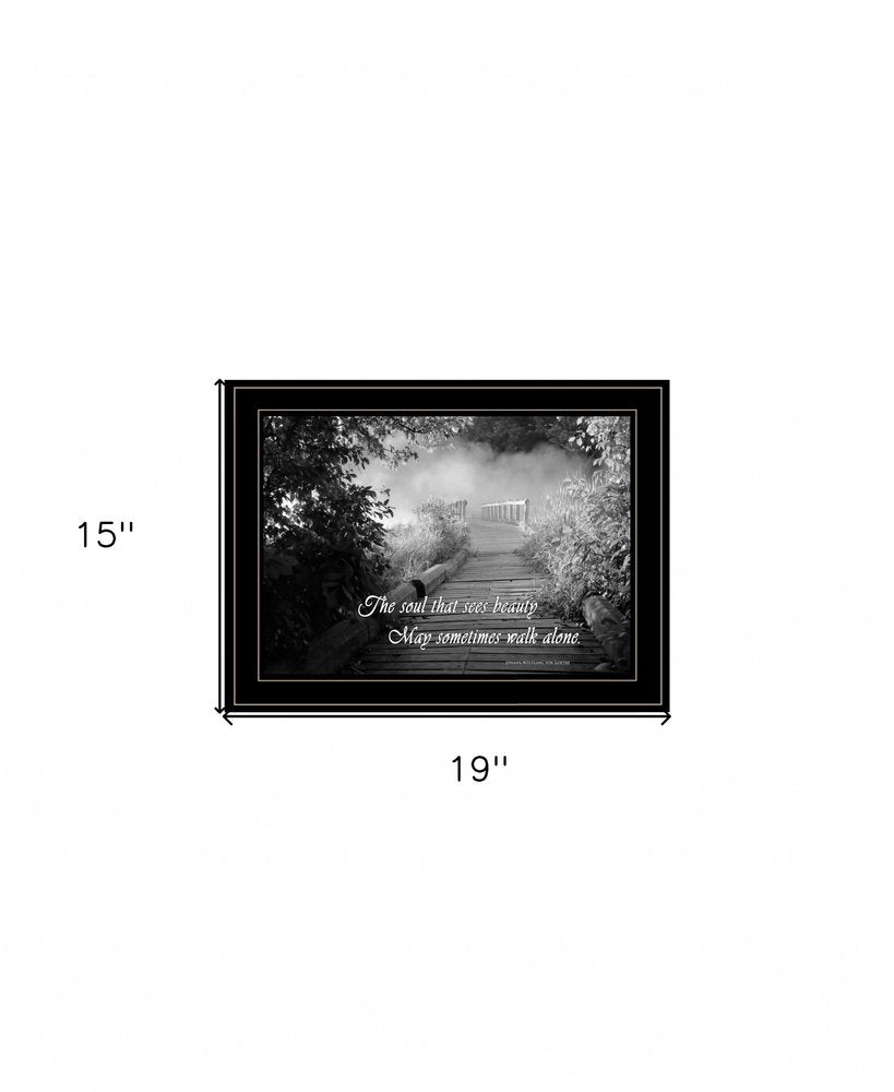 Beauty Grayscale 2 Black Framed Print Wall Art — view 4