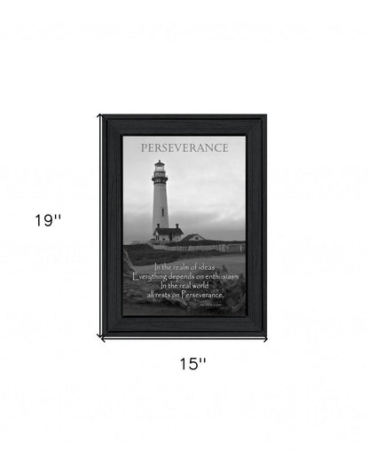 Perseverance Grayscale 1 Black Framed Print Wall Art HomeRoots