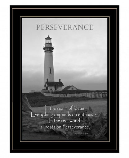 Perseverance Grayscale 2 Black Framed Print Wall Art HomeRoots