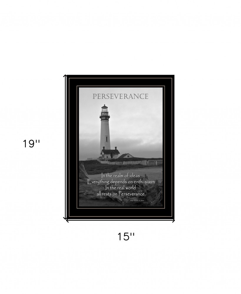 Perseverance Grayscale 2 Black Framed Print Wall Art HomeRoots