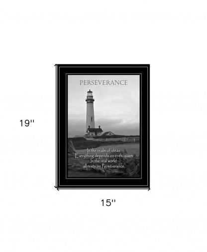 Perseverance Grayscale 2 Black Framed Print Wall Art HomeRoots