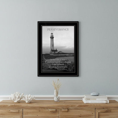 Perseverance Grayscale 2 Black Framed Print Wall Art HomeRoots