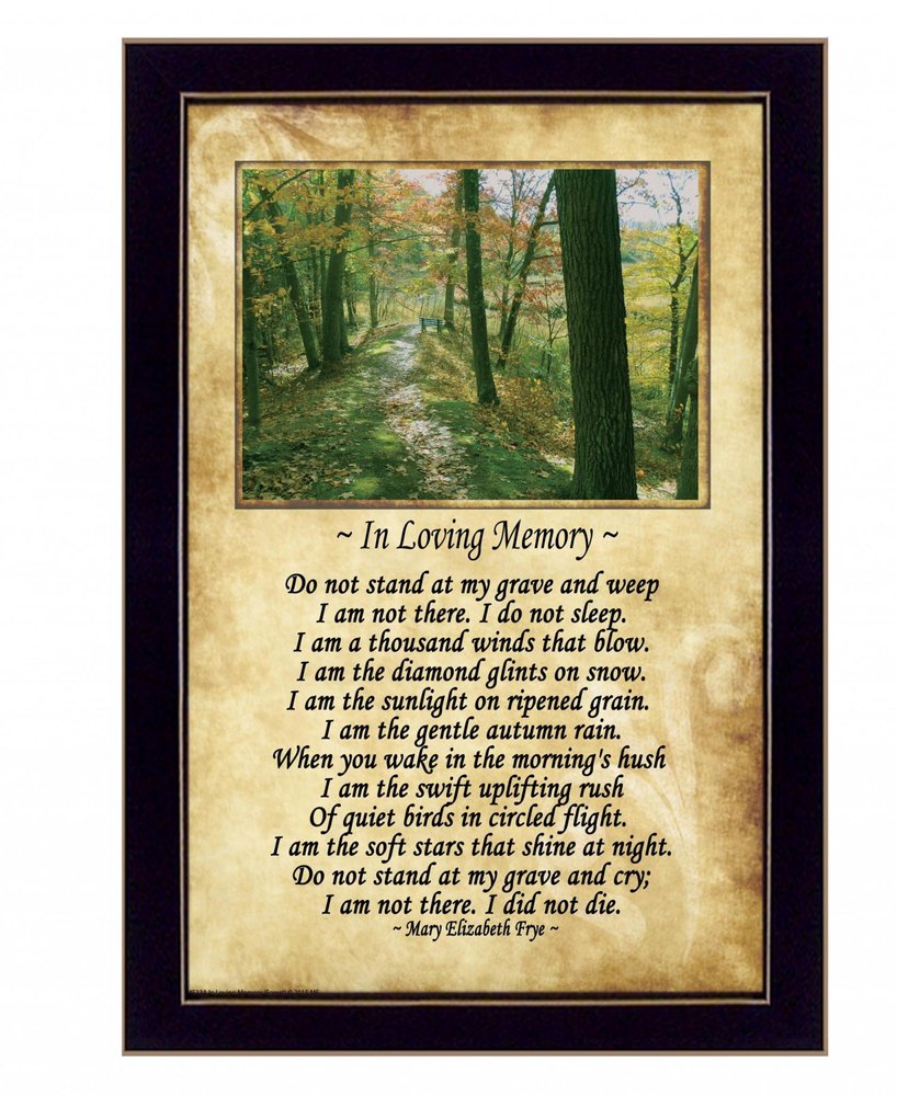In Loving Memory Forest Black Framed Print Wall Art HomeRoots
