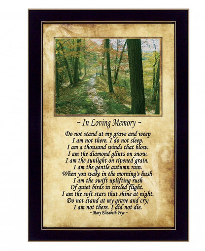 In Loving Memory Forest Black Framed Print Wall Art HomeRoots