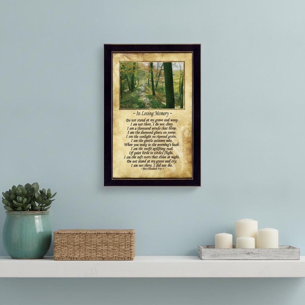 In Loving Memory Forest Black Framed Print Wall Art — view 4
