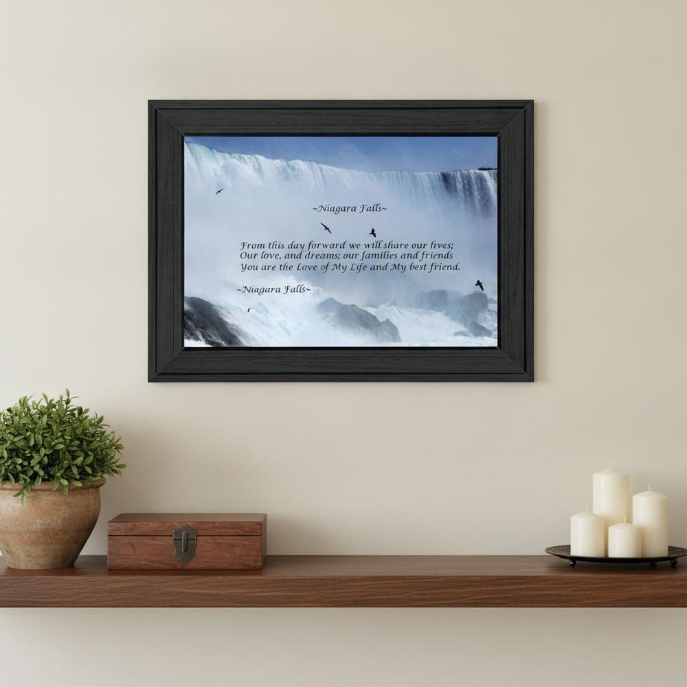 Niagara Falls Black Framed Print Wall Art HomeRoots