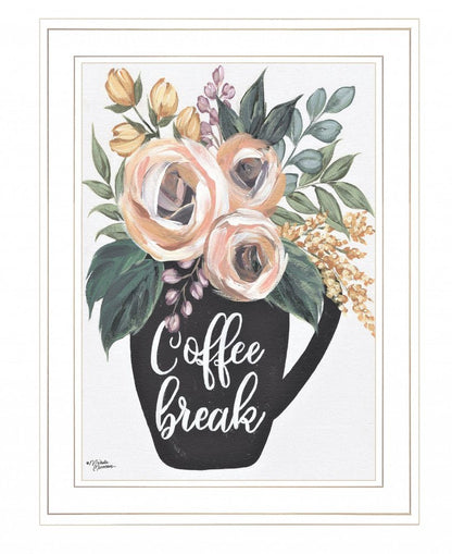 Coffee Break 1 White Framed Print Kitchen Wall Art HomeRoots