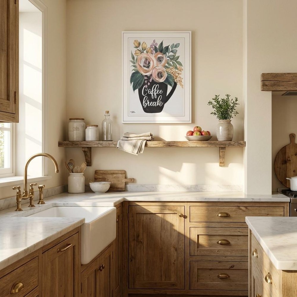 Coffee Break 1 White Framed Print Kitchen Wall Art HomeRoots