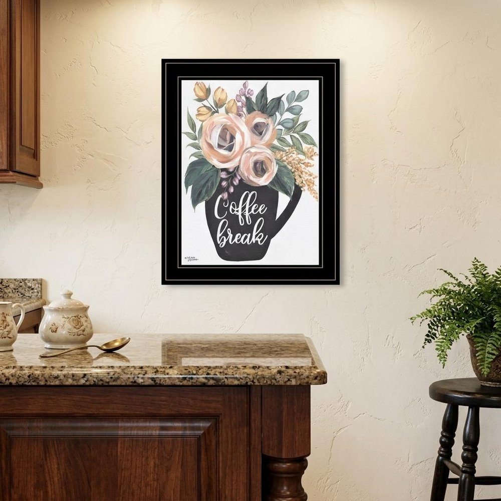Coffee Break 2 Black Framed Print Kitchen Wall Art HomeRoots