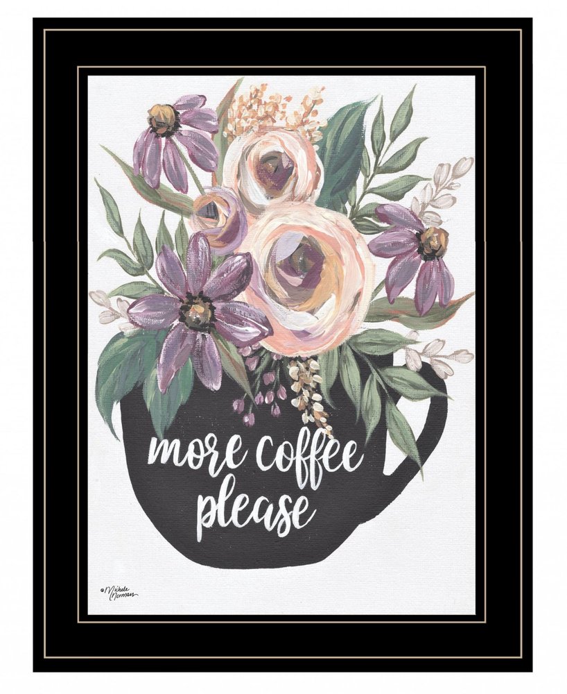 More Coffee Please 2 Black Framed Print Kitchen Wall Art HomeRoots