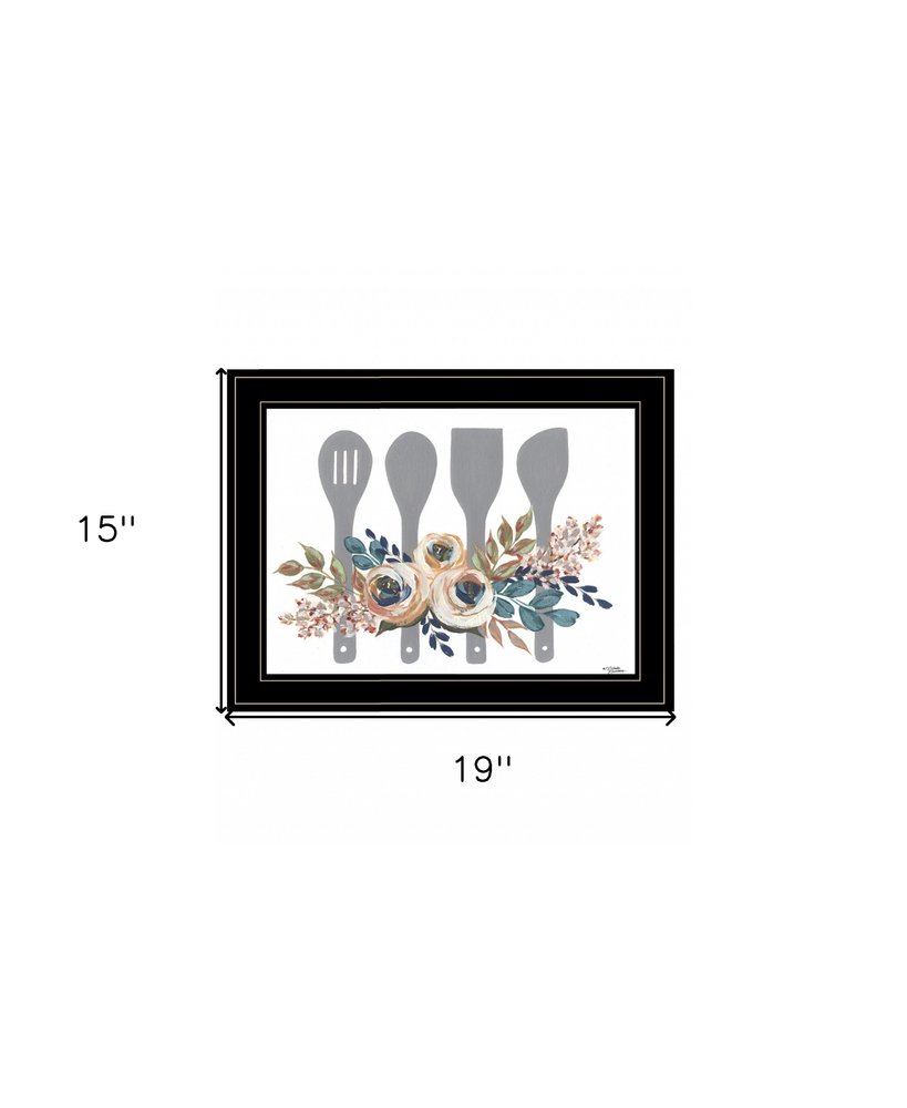 Fall Floral Baking Utensils 2 Black Framed Print Kitchen Wall Art HomeRoots