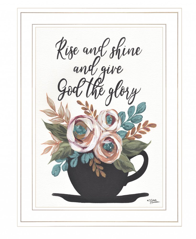 Rise and Shine 5 White Framed Print Wall Art — view 2