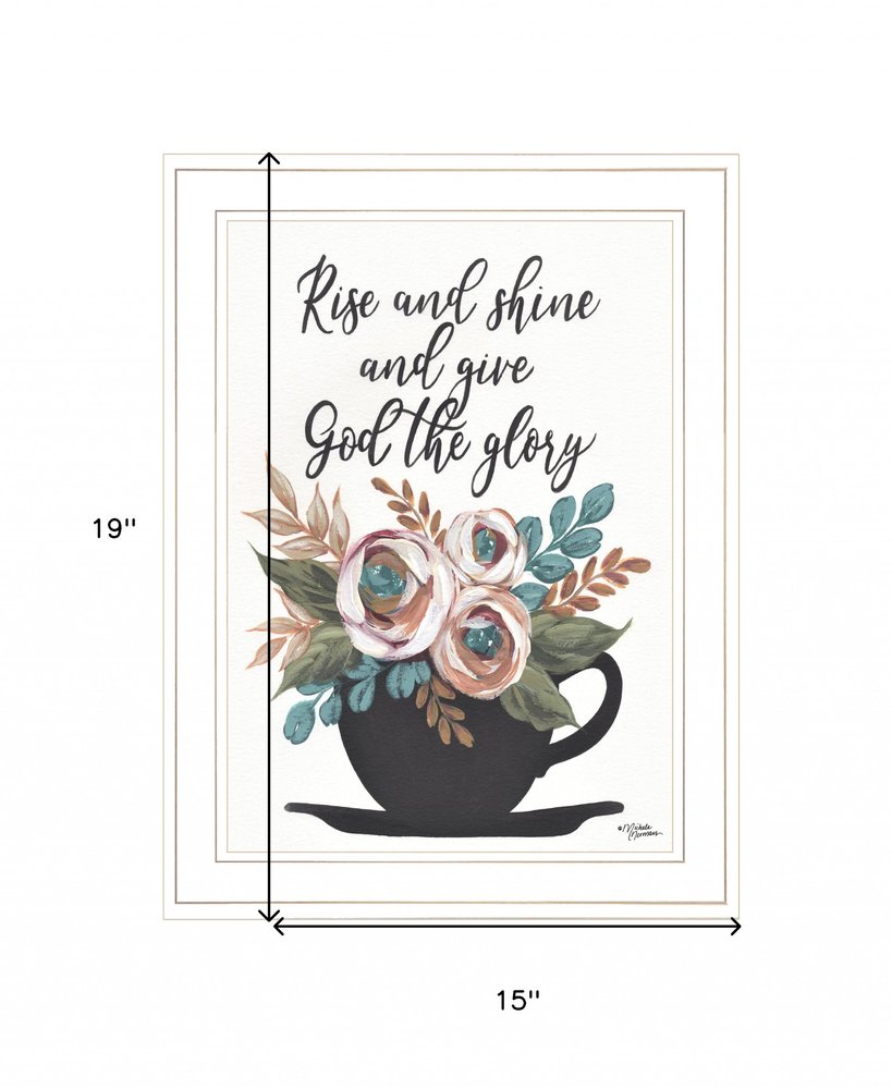 Rise and Shine 5 White Framed Print Wall Art — view 4