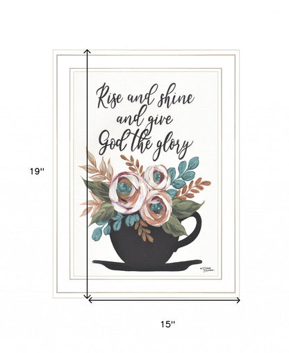 Rise and Shine 5 White Framed Print Wall Art HomeRoots
