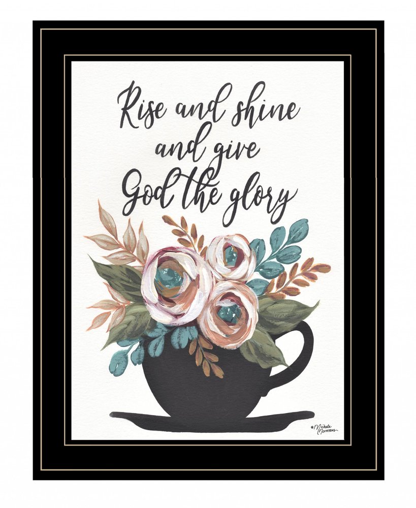 Rise and Shine 6 Black Framed Print Wall Art — view 2