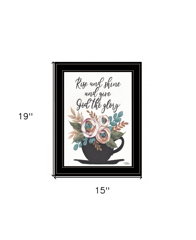 Rise and Shine 6 Black Framed Print Wall Art HomeRoots