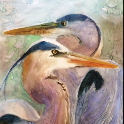 Blue Heron Duet 2 Black Framed Print Wall Art HomeRoots