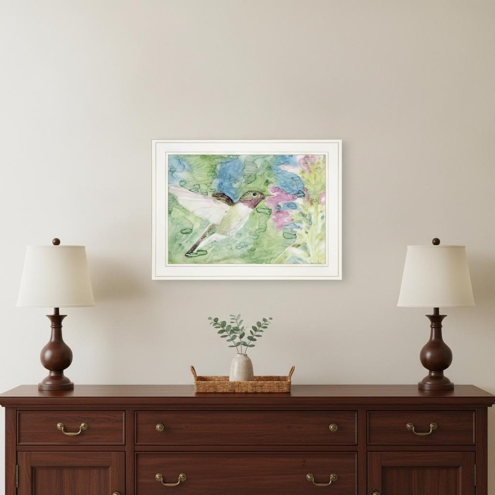 Hummingbird 1 White Framed Print Wall Art HomeRoots
