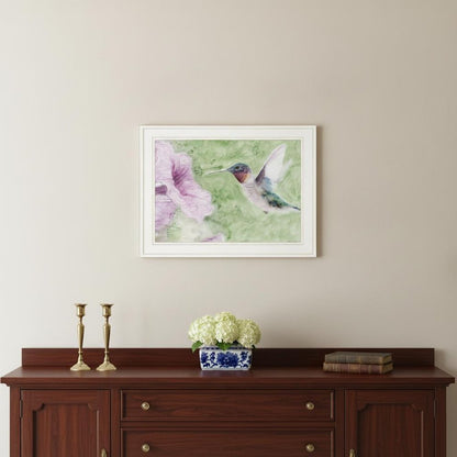 Humming Bird 2 White Framed Print Wall Art HomeRoots