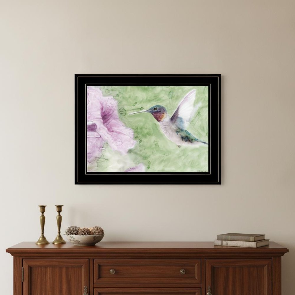 Humming Bird 2 Black Framed Print Wall Art — view 5