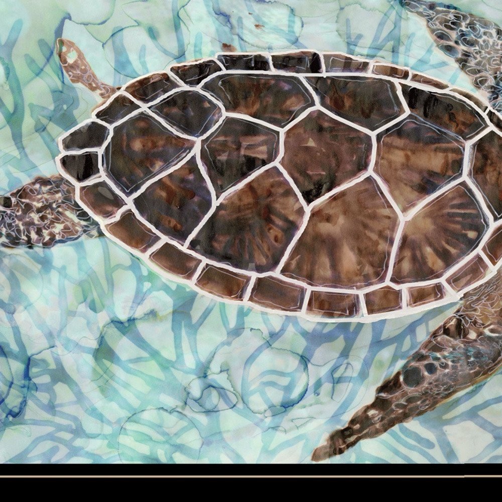 Sea Turtles Collage 1 Black Framed Print Wall Art HomeRoots