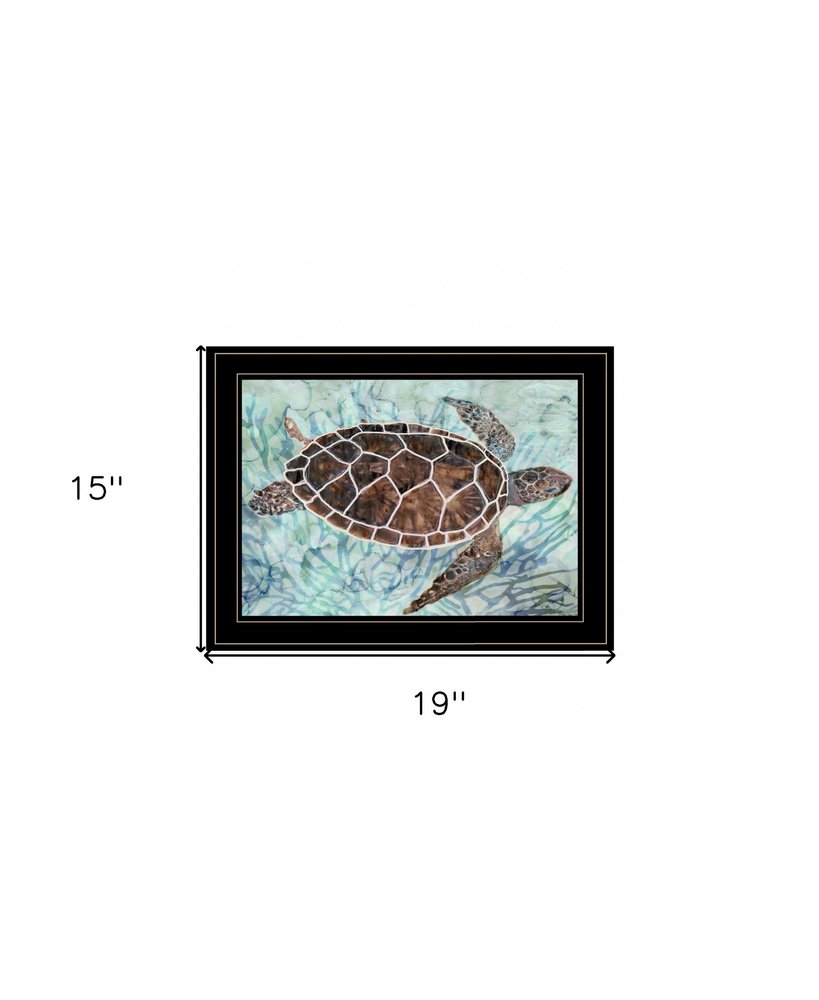 Sea Turtles Collage 1 Black Framed Print Wall Art HomeRoots