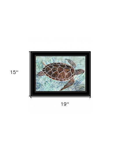 Sea Turtles Collage 1 Black Framed Print Wall Art HomeRoots