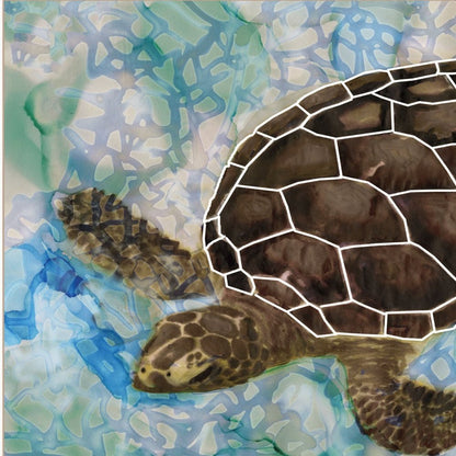 Sea Turtles Collage II 1 White Framed Print Wall Art HomeRoots