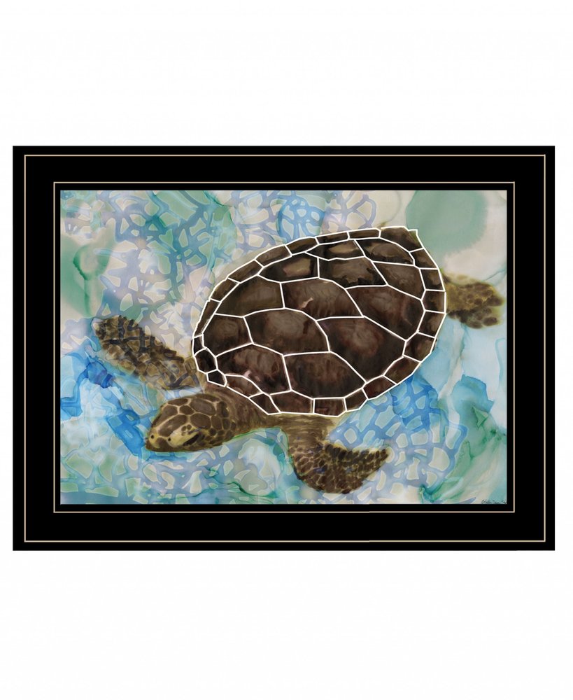 Sea Turtles Collage II 2 Black Framed Print Wall Art HomeRoots