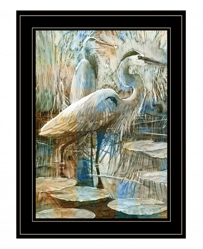 Marsh Herons I 2 Black Framed Print Wall Art HomeRoots