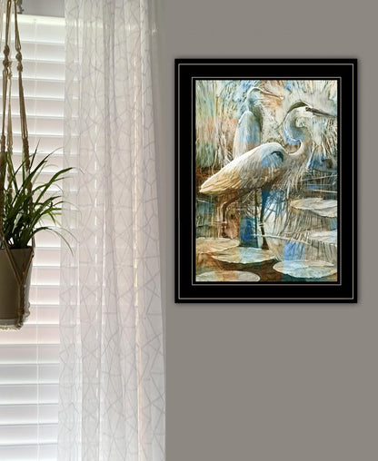 Marsh Herons I 2 Black Framed Print Wall Art HomeRoots