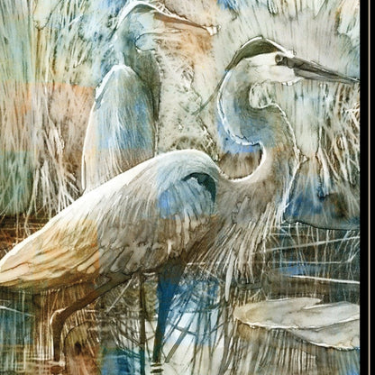 Marsh Herons I 2 Black Framed Print Wall Art HomeRoots