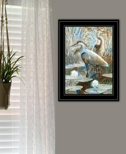 Marsh Herons II 2 Black Framed Print Wall Art HomeRoots