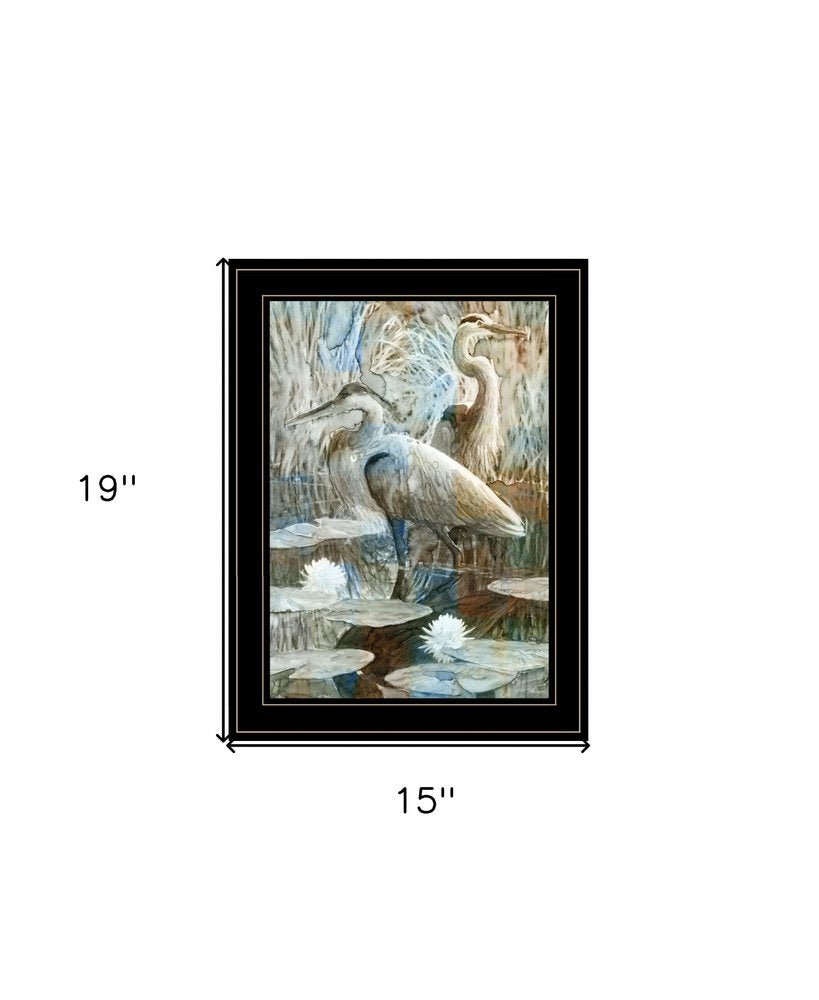 Marsh Herons II 2 Black Framed Print Wall Art HomeRoots