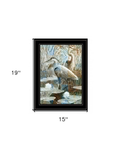Marsh Herons II 2 Black Framed Print Wall Art HomeRoots