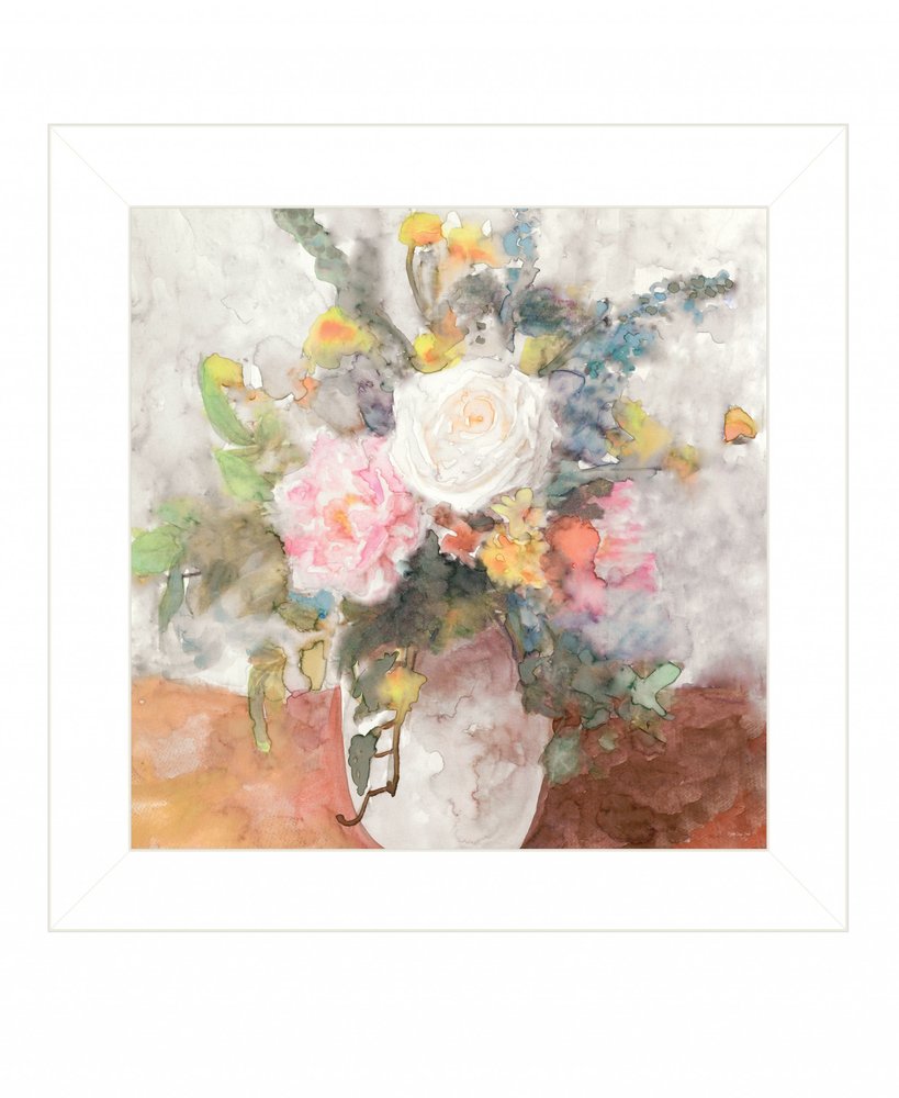 Table Bouquet 2 White Framed Print Wall Art HomeRoots