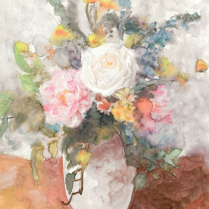 Table Bouquet 2 White Framed Print Wall Art HomeRoots