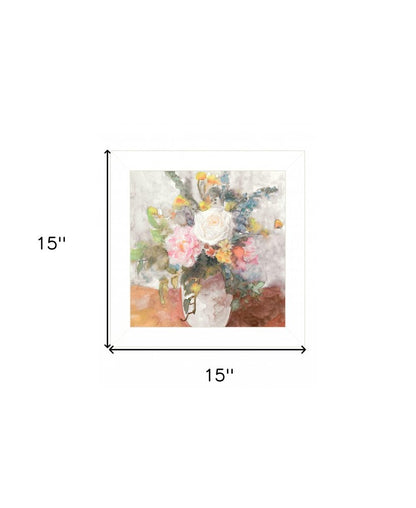 Table Bouquet 2 White Framed Print Wall Art HomeRoots