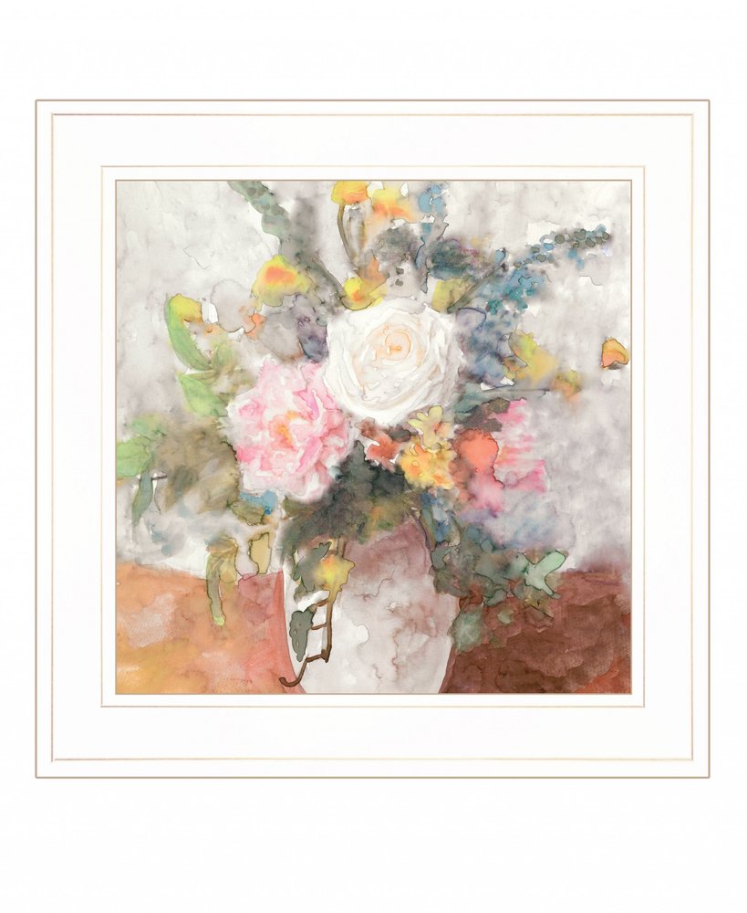 Table Bouquet 2 White Framed Print Wall Art HomeRoots