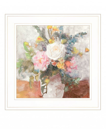 Table Bouquet 2 White Framed Print Wall Art HomeRoots
