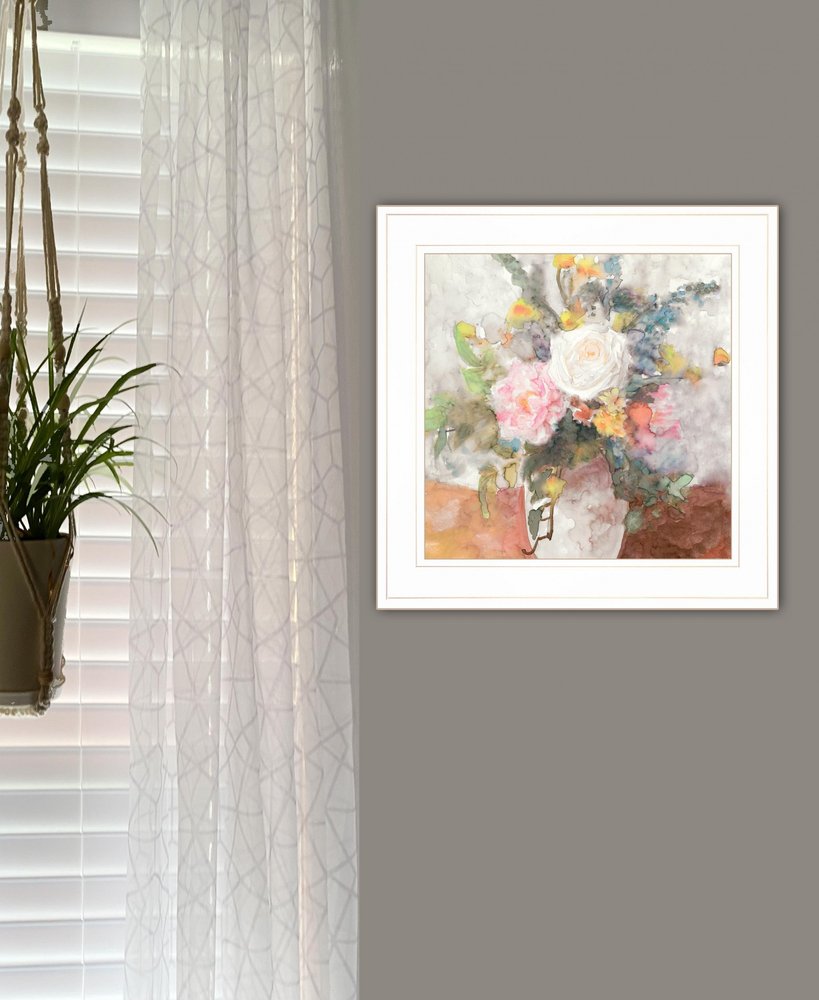 Table Bouquet 2 White Framed Print Wall Art HomeRoots