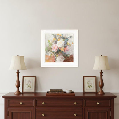 Table Bouquet 2 White Framed Print Wall Art HomeRoots