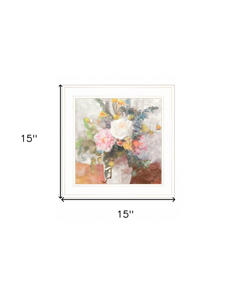 Table Bouquet 2 White Framed Print Wall Art — view 5