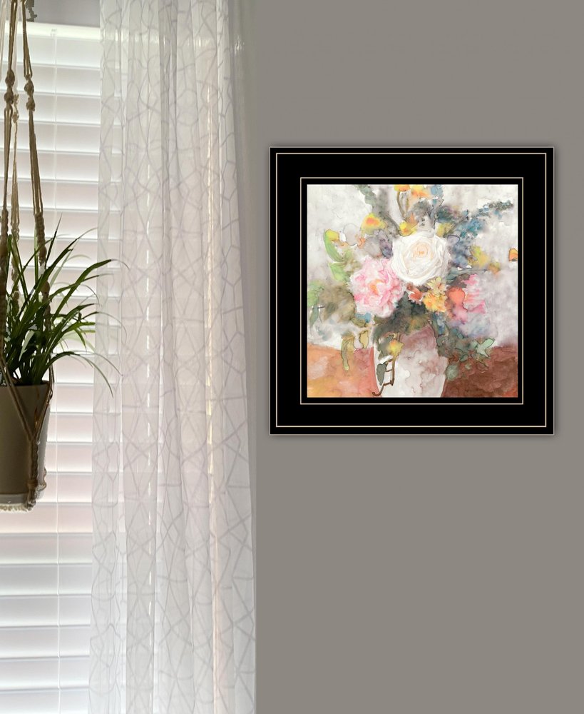 Table Bouquet 2 White Framed Print Wall Art HomeRoots