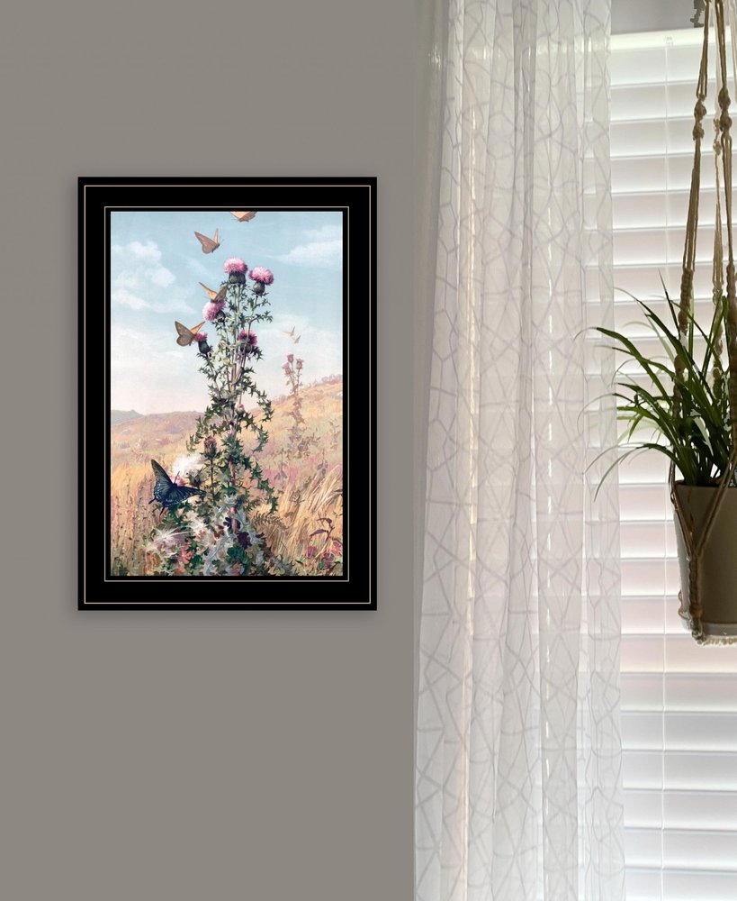 Meadow Butterflies 2 Black Framed Print Wall Art HomeRoots
