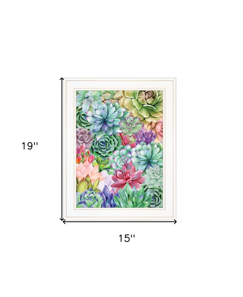 Succulents Paradise 2 White Framed Print Wall Art HomeRoots