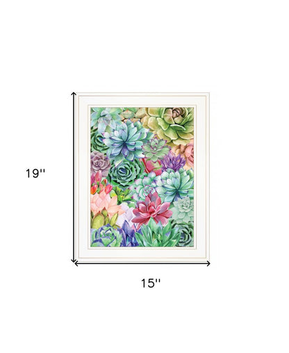 Succulents Paradise 2 White Framed Print Wall Art HomeRoots