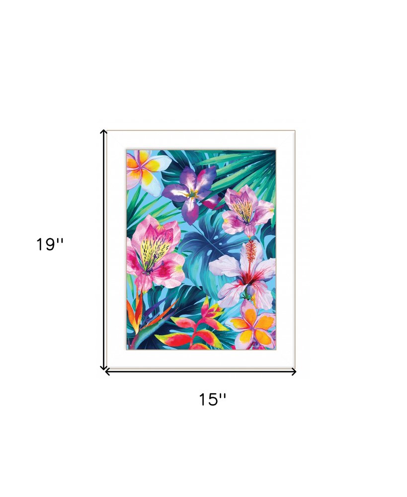 Tropical Flowers 1 White Framed Print Wall Art HomeRoots