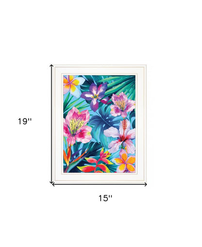 Tropical Flowers 2 White Framed Print Wall Art HomeRoots
